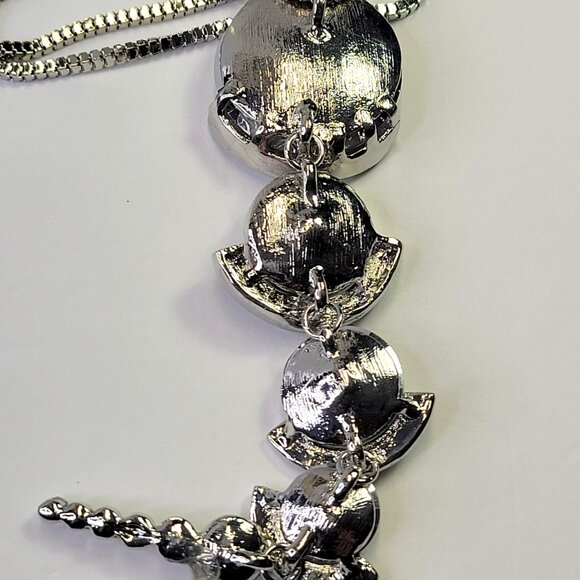 Crystal Teardrop Pendant Necklace STATEMENT Crystal Pendant Necklace - Picture 8 of 13